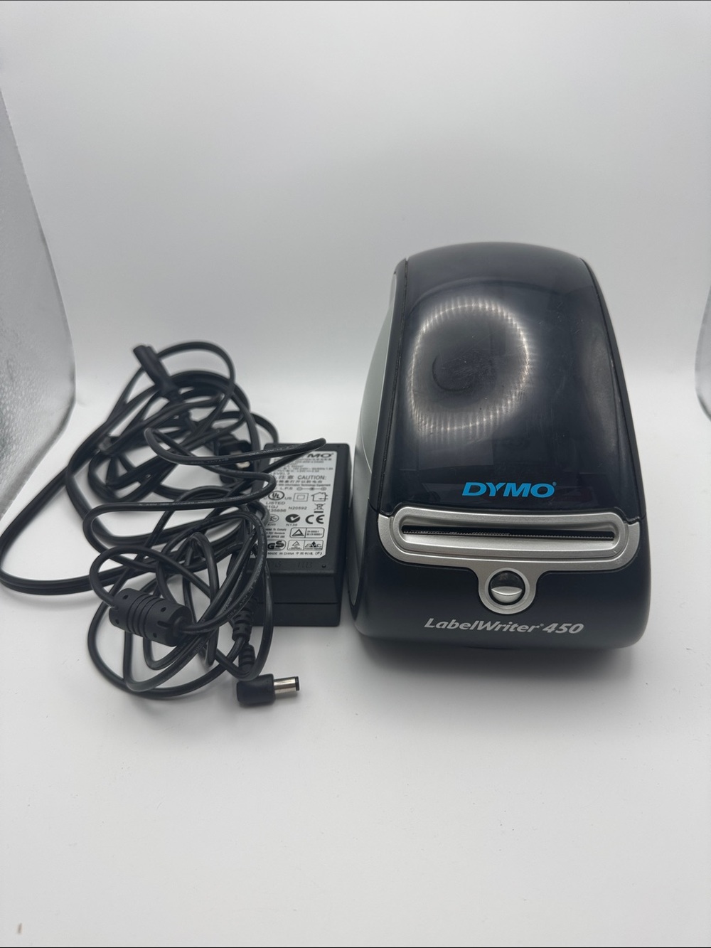 DYMO LabelWriter 450 Thermal Label Printer w/ OEM Power Adapter Labels Tested